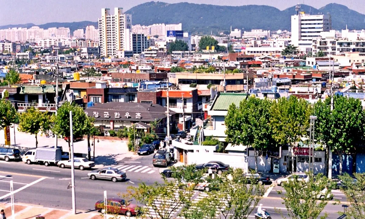 두류공원에서 바라본 대구 시가지
